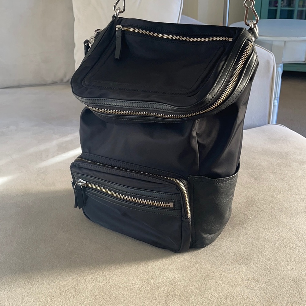 Vince Camuto Patch NYL Leather and Nylon backpack